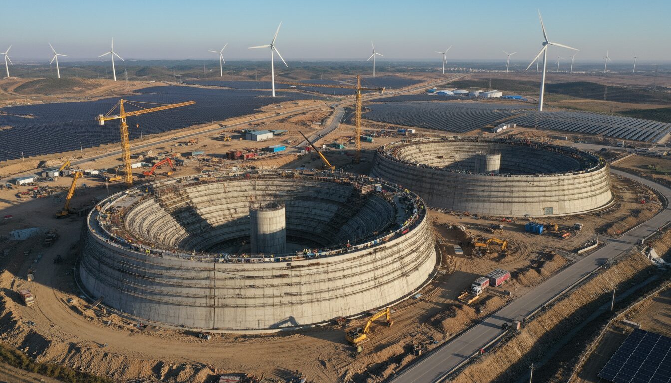 la chine intensifie la construction de réservoirs géants afin d'optimiser le stockage de l'énergie renouvelable et soutenir sa transition énergétique.