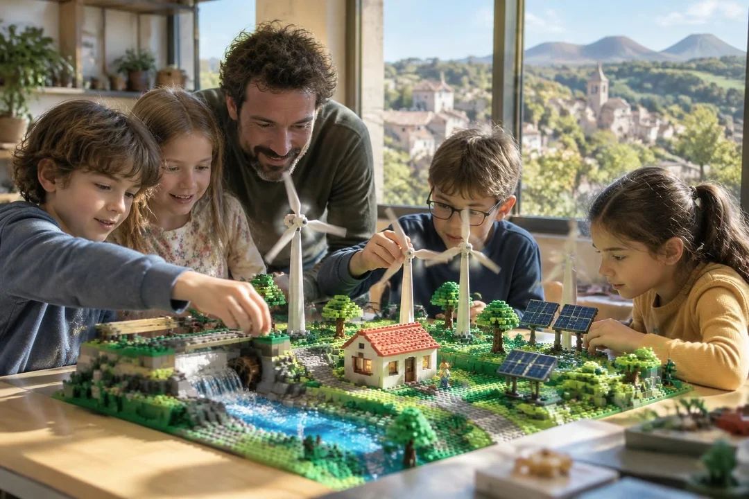 en haute-loire, les lego® rendent l’apprentissage des énergies renouvelables ludique et concret pour mieux comprendre les enjeux de la transition énergétique.
