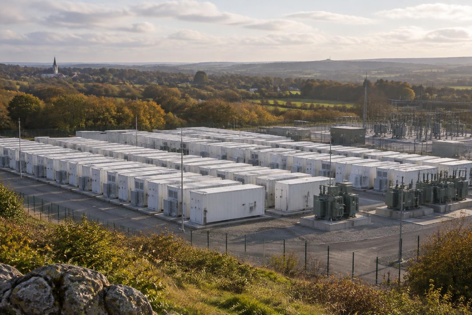 inaugurée en bretagne, une batterie géante stocke l’électricité puis la restitue au réseau, une façon de « téléporter » l’énergie.